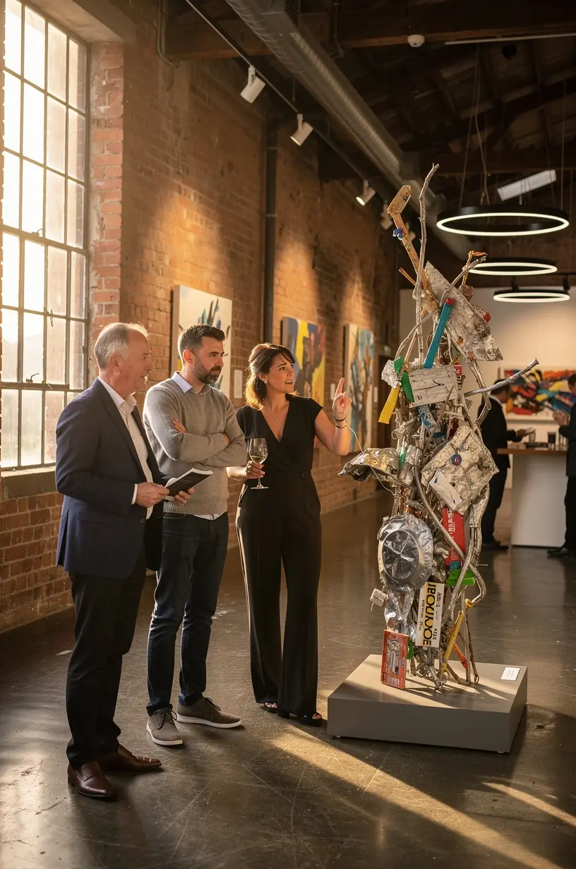 Artist and gallery collaboration enhancing exhibitions and collections.